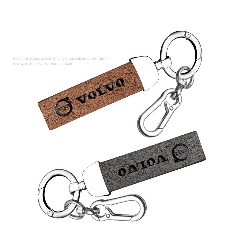 Zine Alloy Leather Car Key Case Shell Cover Holder Protection For Volvo XC60 XC40 XC90 S90 V60 S60 V90 C40 Polestar 1 Polestar 2