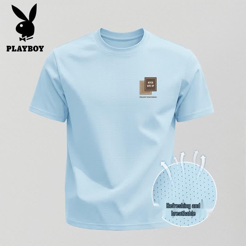 Playboy Men s Quick-Dry Mesh Ice Silk T-Shirt 2XL