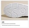 Women's W3612 White Leather Thick-Soled Casual Shoes, 2024 Autumn Collection