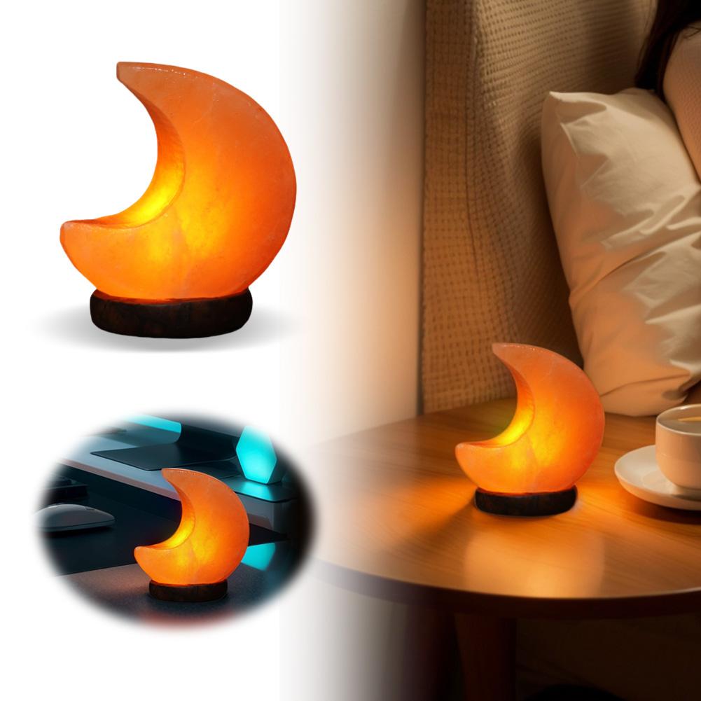 Himalaya-Salzlampe, LED-Nachtlicht mit Sockel, Kristallsalzsteinlampe, Nachttisch-Nachtlicht, Dekoration für Zuhause und Schlafzimmer