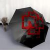 1pc Rammstein Automatic Open/Close Cute Umbrella, Portable 3-Fold Compact Umbrella for Men & Women, Perfect Gift for Birthday130