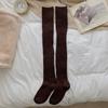 Lårhøye strømper Dame Høst Vinter Tykke Varme Knehøye Sokker Ull Kasjmir Termiske Lange Sokker Lårhøye Sokker Strømper