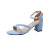 2025 Summer Pearl Low-heeled French Sandals Summer with Skirts High-end Small Heel Women's Shoes