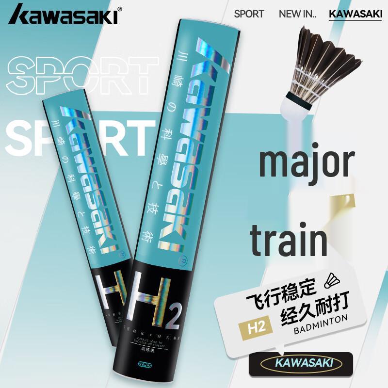 Kawasaki H2 Durable Training Badminton Shuttlecocks (12-pack)