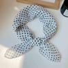 58cm Scarf for Women Cotton Linen Small Square Versatile Polka Dot Decorative Scarf Headscarf Neck Protection Scarfs Shawl