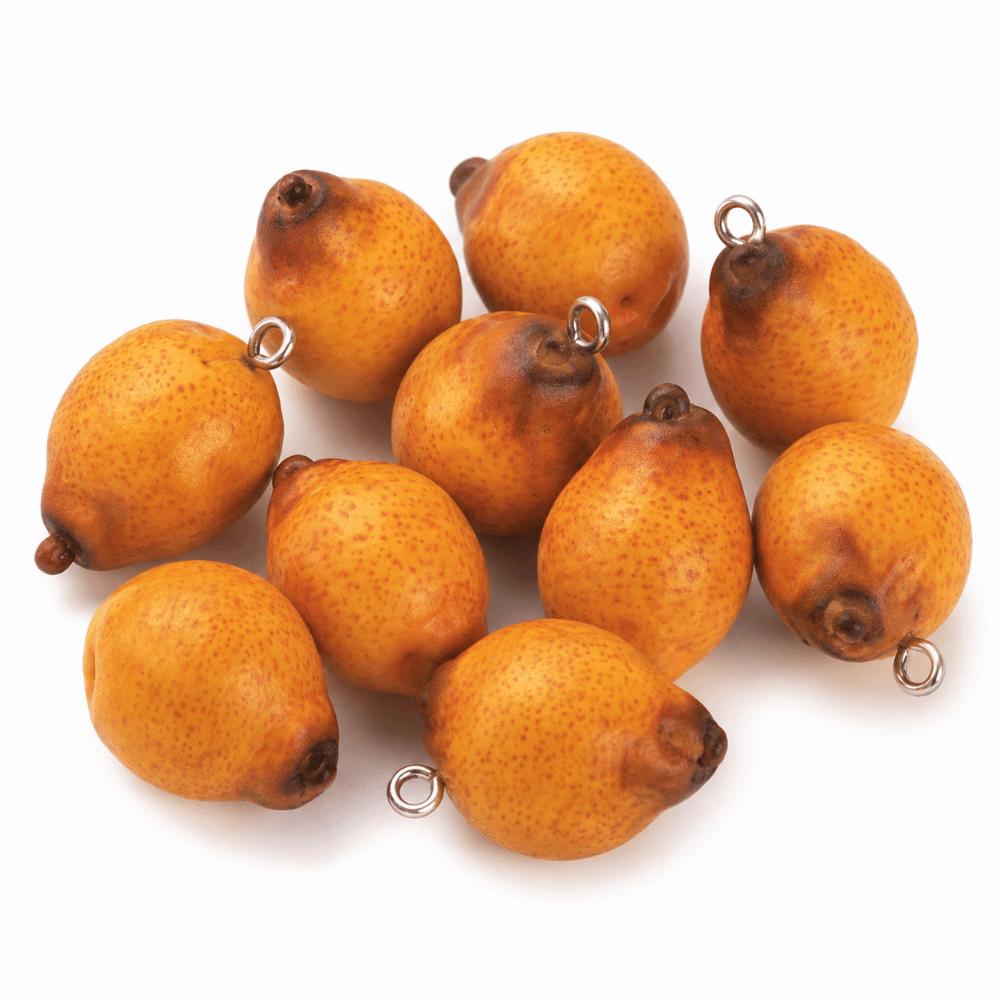 10pcs Resin Fruit Beads Simulated Fruit Keychain Making Accessories DIY Earring Necklace Jewelry