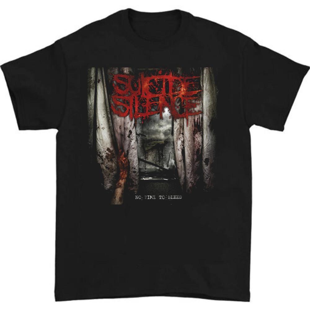 Редкая футболка Suicide Silence No Time to Bleed Мужская Черная S-5XL Подарок Фанатам Унисекс Футболка M