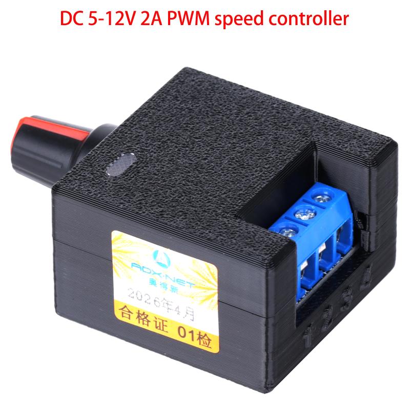 DC 5-12V 2A PWM Motor Drehzahlregler Computer Lüfter Motor Modifikation DIY Wasserkühlung Radiator Gehäuse
