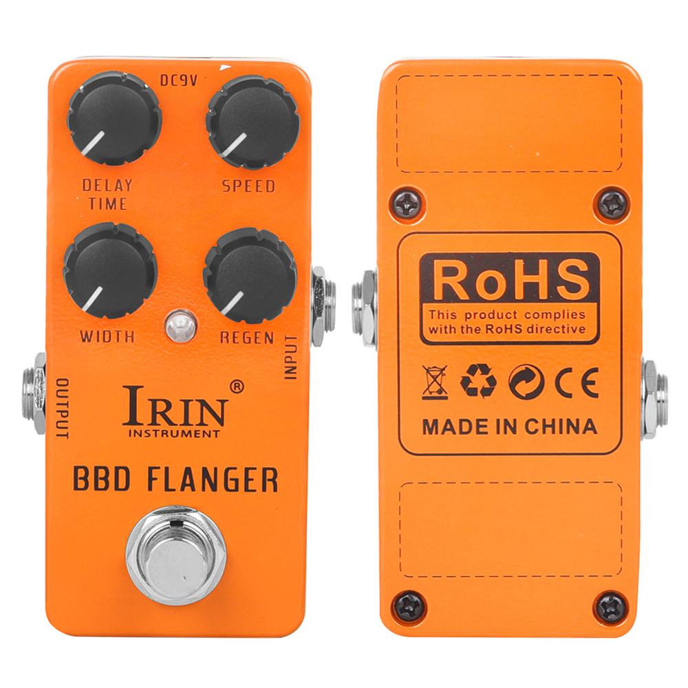 IRIN RS-08 BBD Flanger Electric Guitar Effect Pedal Metallic Flanging Timbre Effects True Bypass Pedals Guitar Accessories