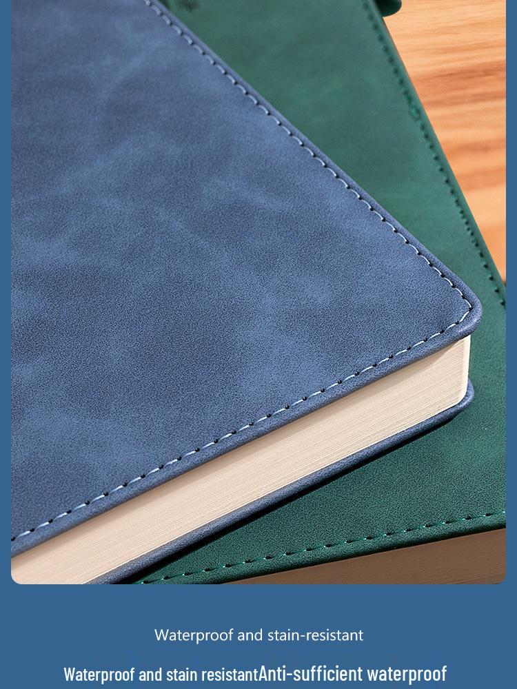 Large A4 Leather Office Notebook - Extra Thick Diary for Business Meetings