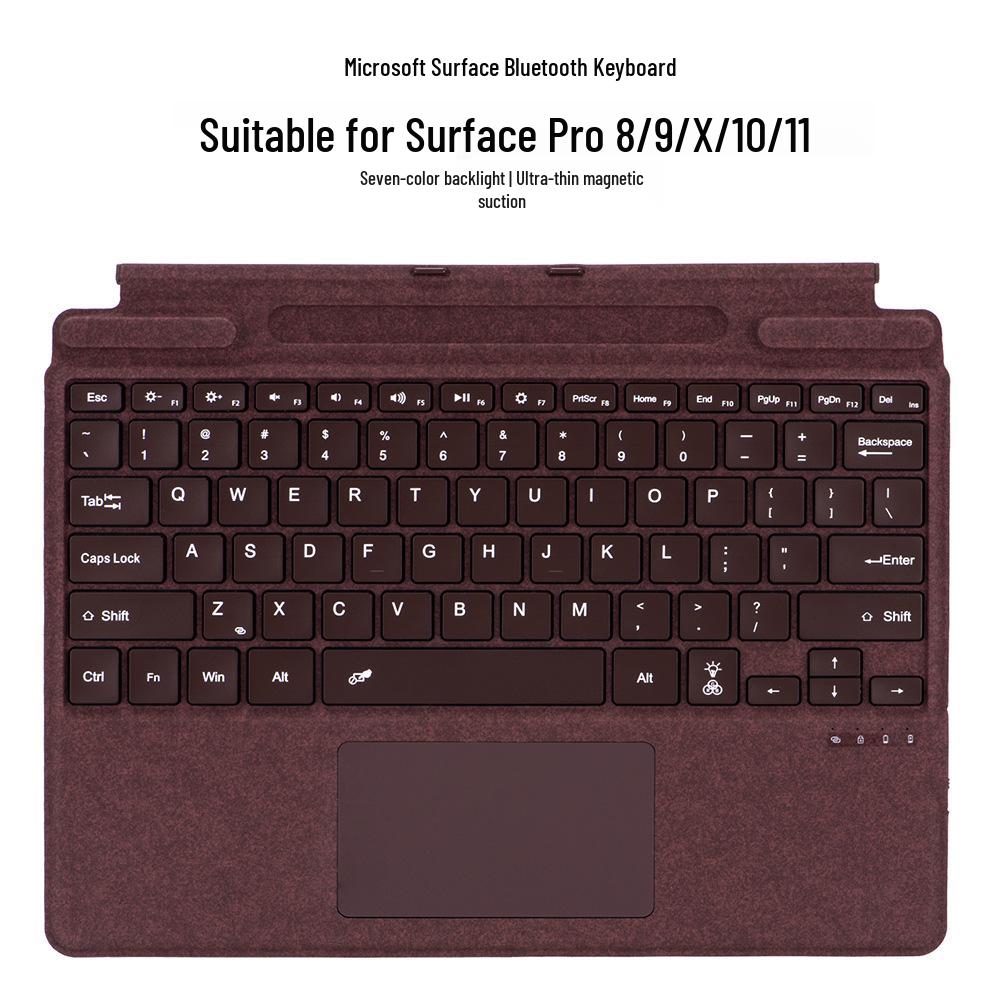 Wireless Magnetic Slim Keyboard Case for Microsoft Surface Pro Tablets