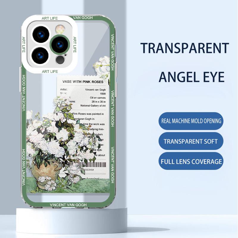 

Прозорий чохол Van Gogh Oil Painting Max Art для Apple 15 Pro Max, 11, 13, XS, 6, Mini - захист від падіння з дизайном Puzzle iPhone 11