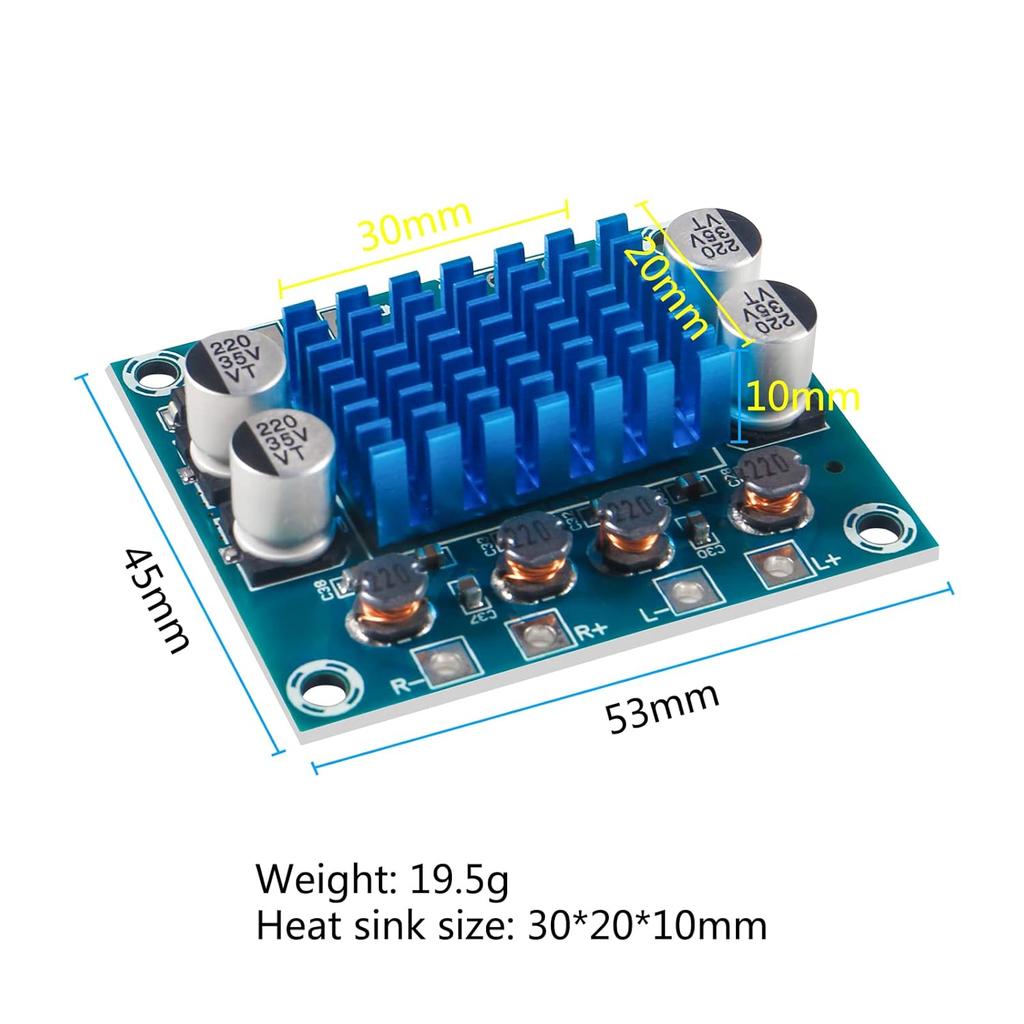 TPA3110 XH-A232 30W+30W 2.0 Channel Digital Stereo Audio Power Amplifier Board DC 8-26V 3A