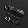 Auto Keyring Carbon Leather Keychain for Mitsubishi Pajero Sport Eclipse Cross L200 Colt Delica Ralliart Triton Car Accessories