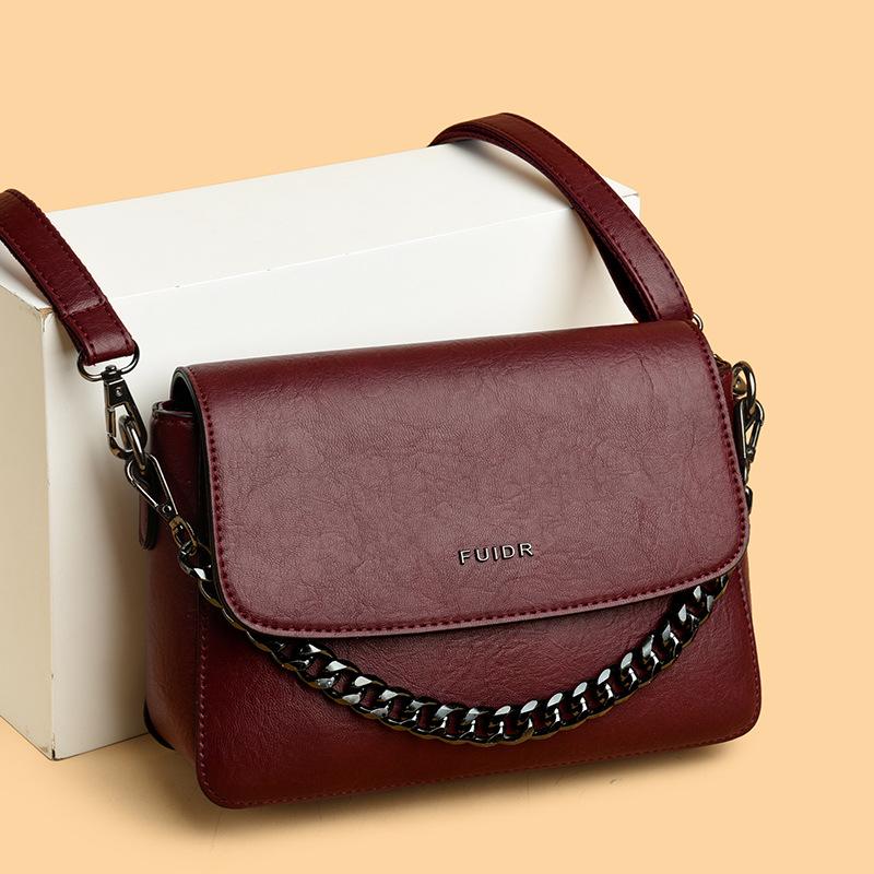 Women's Casual Single Shoulder Crossbody Bag Chain Retro Small Square Bag Postman Backpack Out of The Street Crossbody Bag