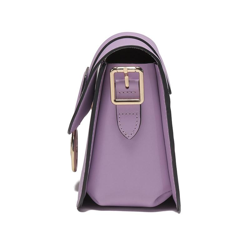Longchamp Box Trot Serie 18 Knopfklappe Verstellbarer Schultergurt Kalbsleder Kleine Quadratische Tasche Damen Umhängetasche Flieder 10174HAU356
