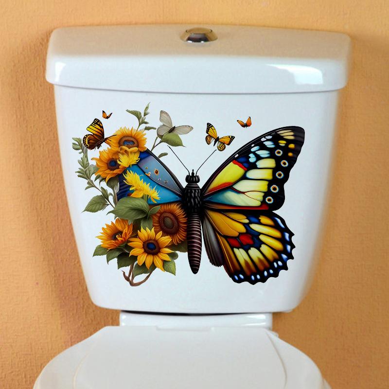 

Наклейки на стену в виде бабочек, съемные наклейки для ванной, кухни, плитки, холодильника, шкафа, наклейки для домашнего декора и туалета 30x30CM