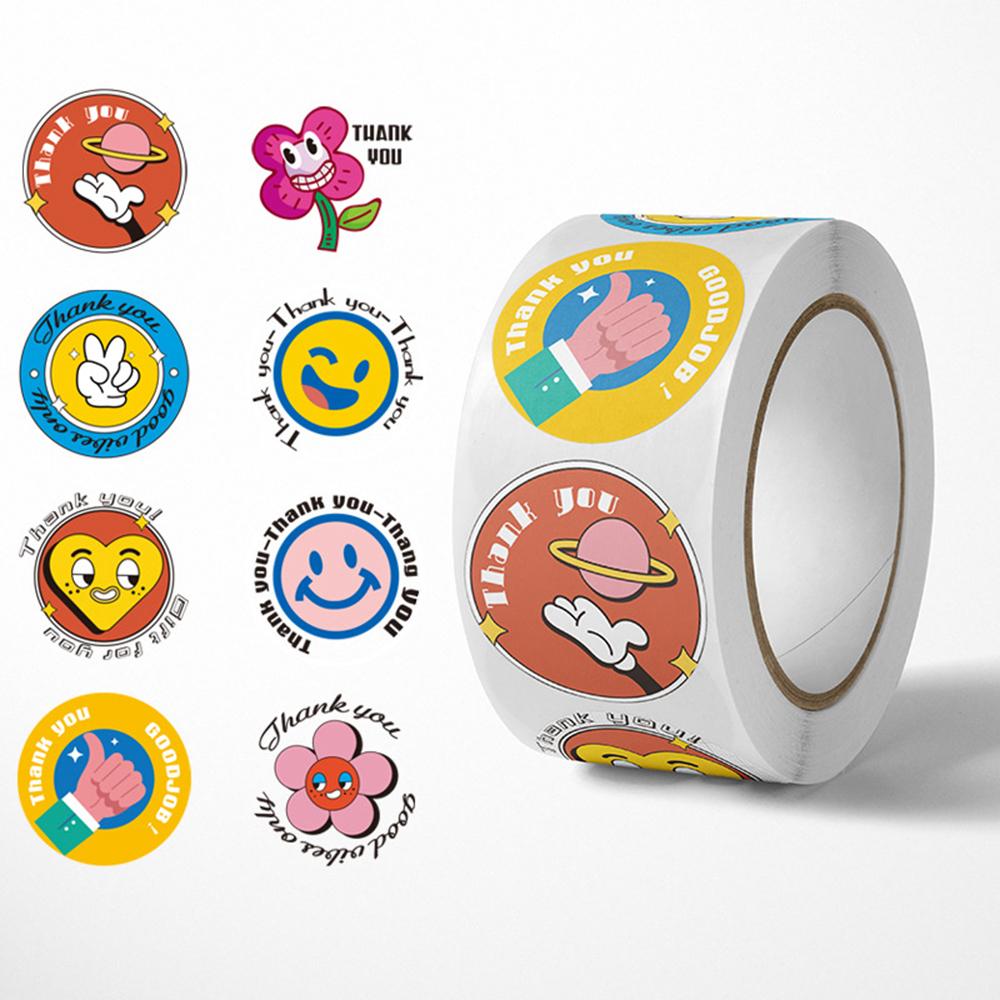 Custom Decal Stickerbook 8 Styles Cartoon Animals Thank You Note X042