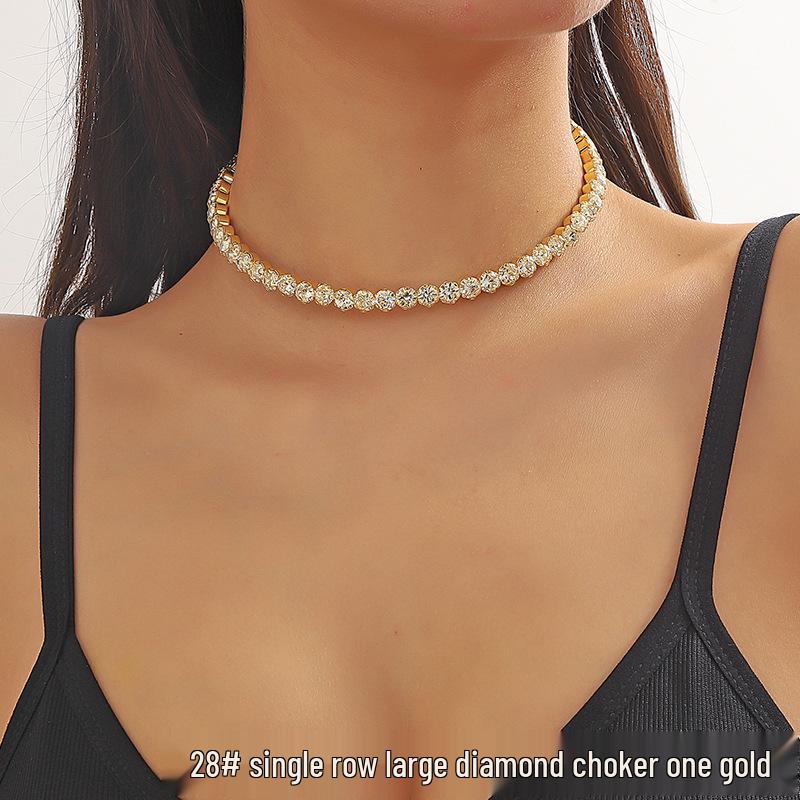 Elegant Sparkling Rhinestone Bridal Choker Necklace Set