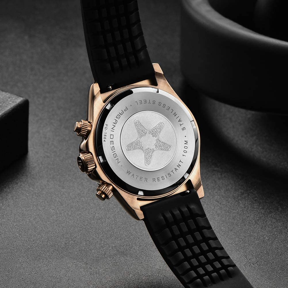 Pagani Design SEIKO Quartz Daytona with Ceramic Dress Stainless Steel Sapphire PAGANI DESIGN Men's Watch, Japanese-made Movement, Chronograph, Case,