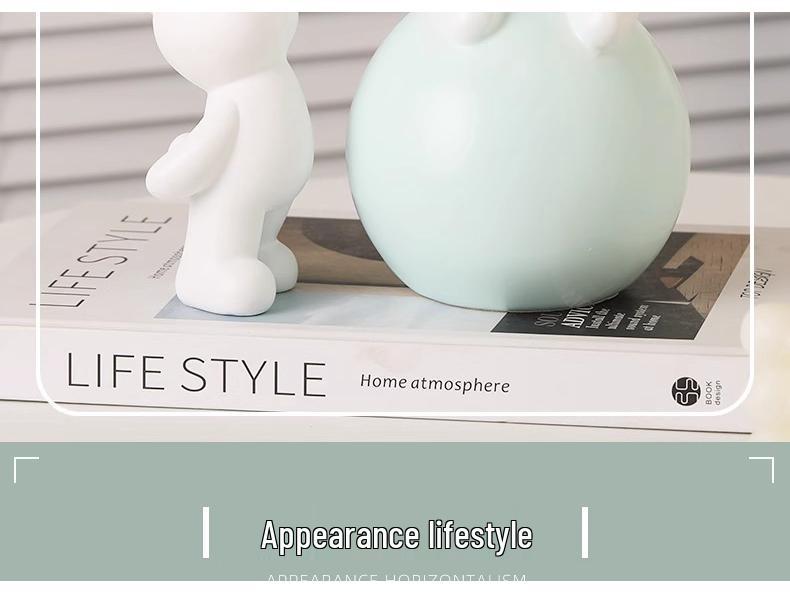 Handmade Cute Rabbit Ornament for Wine Cabinet, Bookshelf, or Living Room Decor