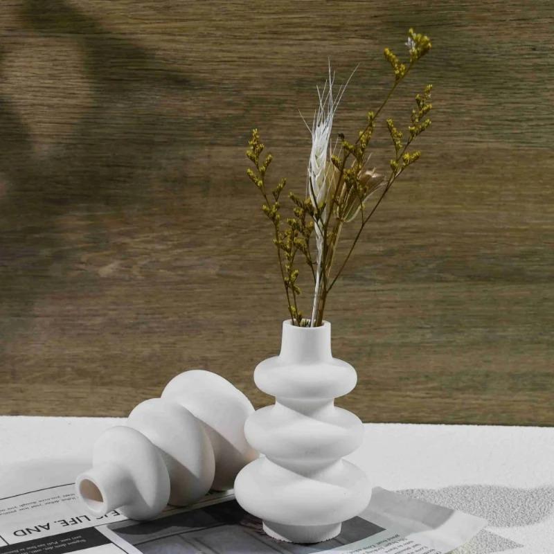 1pc Plaster Cement Resin Mold, Handicrafts Irregular Vase Silicone Mold, DIY Vase Tool