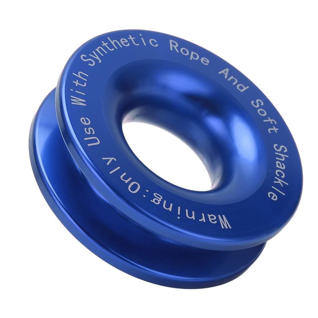 KIMISS Snatch Ring, Winch Snatch Recovery Ring 41000lbs 7/16in 1/2in Soft Shackle, 3/16in 1/4in 3/8in Rope Breaking Strength (Blue)