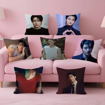 Koreanischer Prominenter Byeon Wooseok Kissen Geschenk Home Office Dekoration Schlafzimmer Sofa Auto Kissenbezug Hülle 45x45