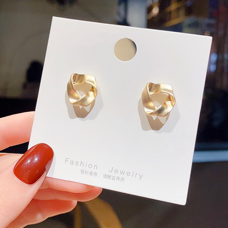 Minimalist Luxury Gold Fairy Circle Earrings - S925 Silver Needle