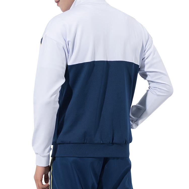 YONEX Спортивная куртка с воротником-стойкой и логотипом, серия Competition, color block, мужская, белая 51043EX-011