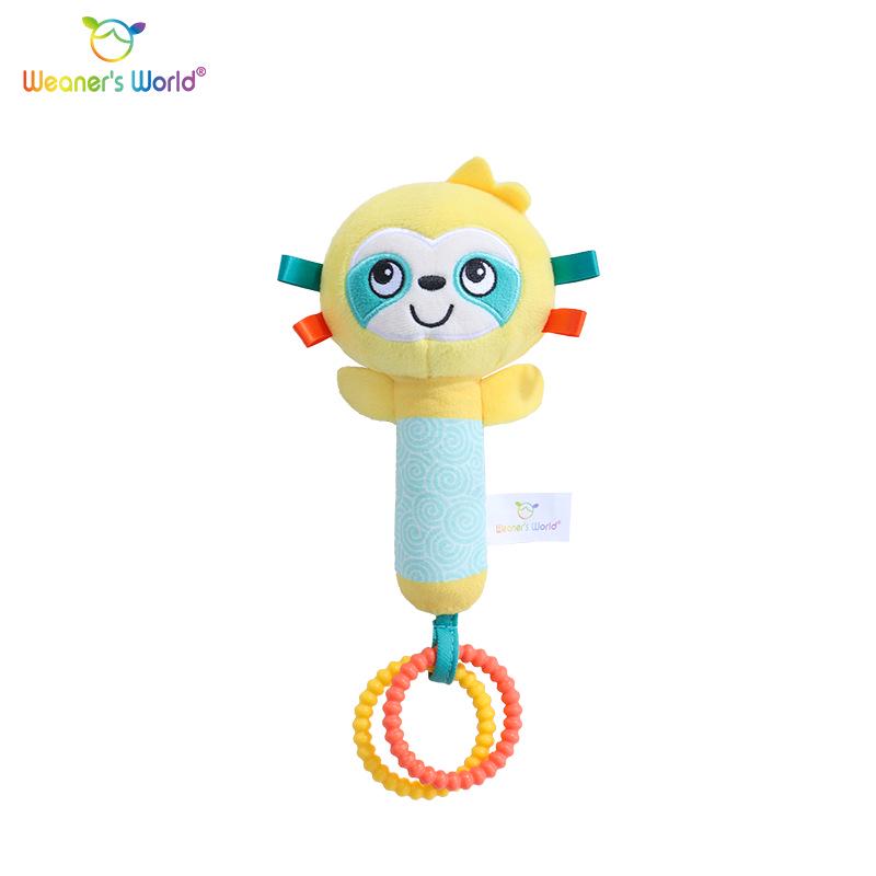 

Плюшевая детская погремушка для рук с мультяшным животным и звуком BB