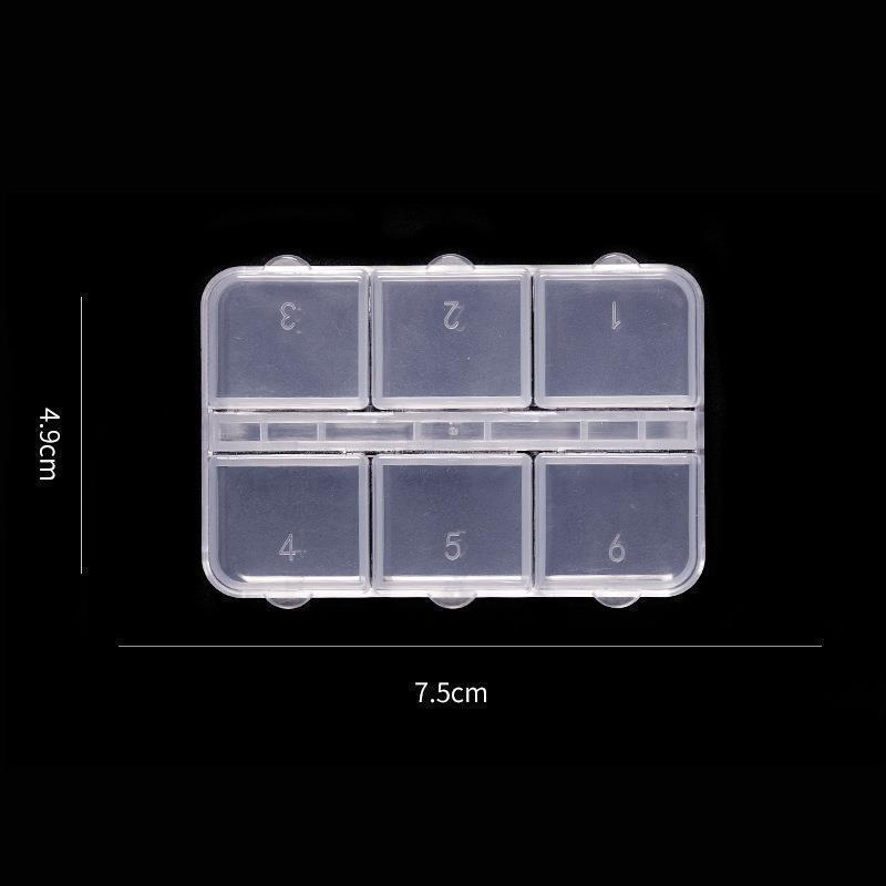 

Прозрачная шкатулка для украшений для ногтей с 28 отделениями и 12 витринами для украшений из бриллиантов для ногтей 6 compartments