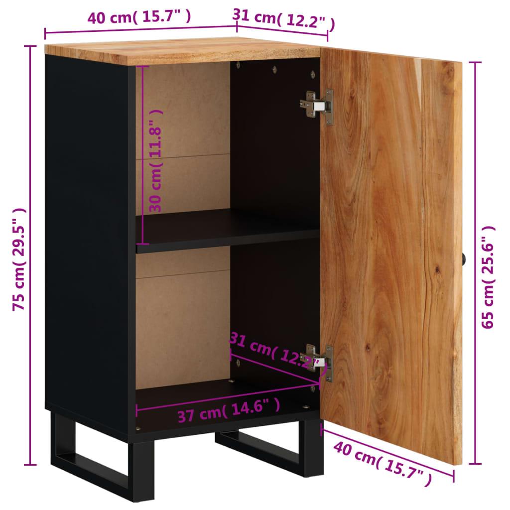 Sideboard with Door 40 X 31 X 75 Cm Solid Acacia Wood