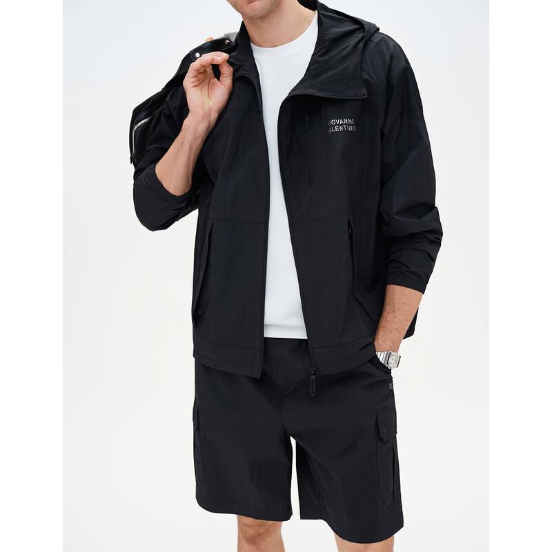 Giovanni Valentino Men's Lightweight Hooded Jacket