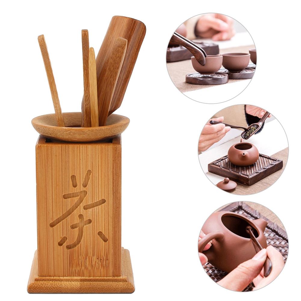 Six Sets Of Natural Bamboo Tea Ceremony Trumpet New Kung Fu Tea Set Accessories