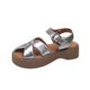 Thick-soled heightening bag head sandals women's new summer skirt casual beach Roman sandals