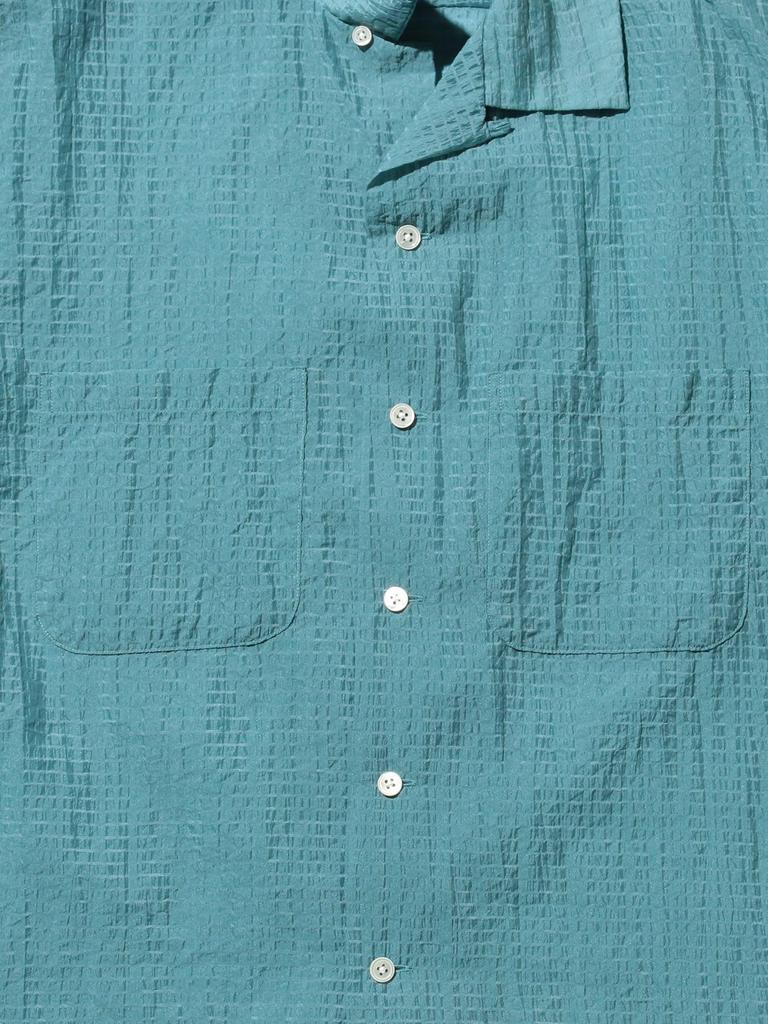 Beams Plus Men's Open Collar Bumpy Nylon S/S Shirt, Size S