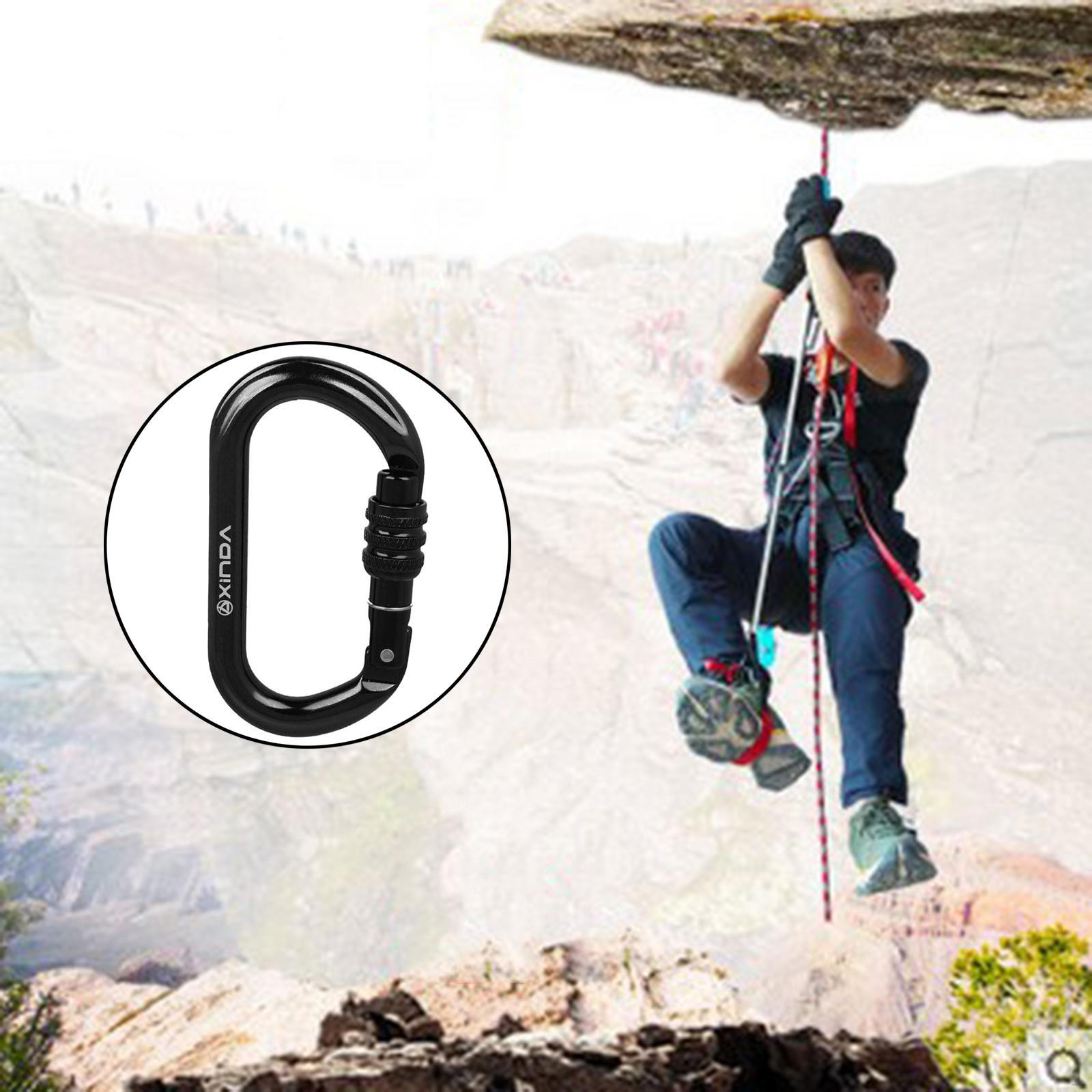 25KN Climbing Carabiner Clips, and Heavy Duty Carabiners for Rock Climbing, Rappelling