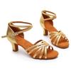 Buty do tańca latynoamerykańskiego na średnim obcasie dla kobiet i dziewcząt, buty do tańca z miękką podeszwą, buty do salsy, tango, tańca towarzyskiego, na obcasie 5cm