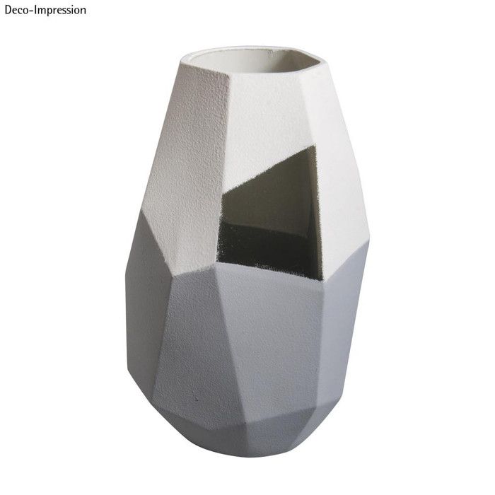 Vase en verre Facetté - Rayher - Bombé - 10 x 10 x 18 cm - Contemporain - Design