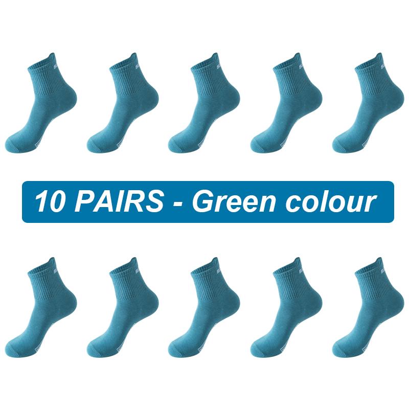 10 pares novos meias masculinas de algodão orgânico respirável meias esportivas casuais atléticas primavera verão para masculino plus size EUR38-45