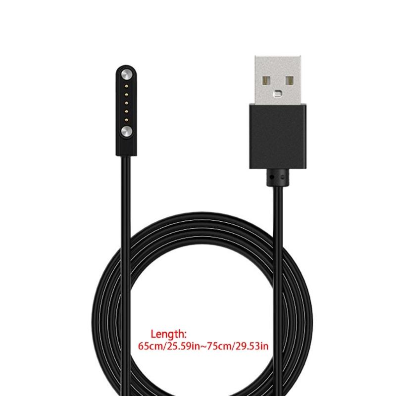 USB Fast Charging Cable Data Cord Power Charger Adapter Dock Magnetic Suction Suitable for USB 2.0 Male to 5 Pin Watch