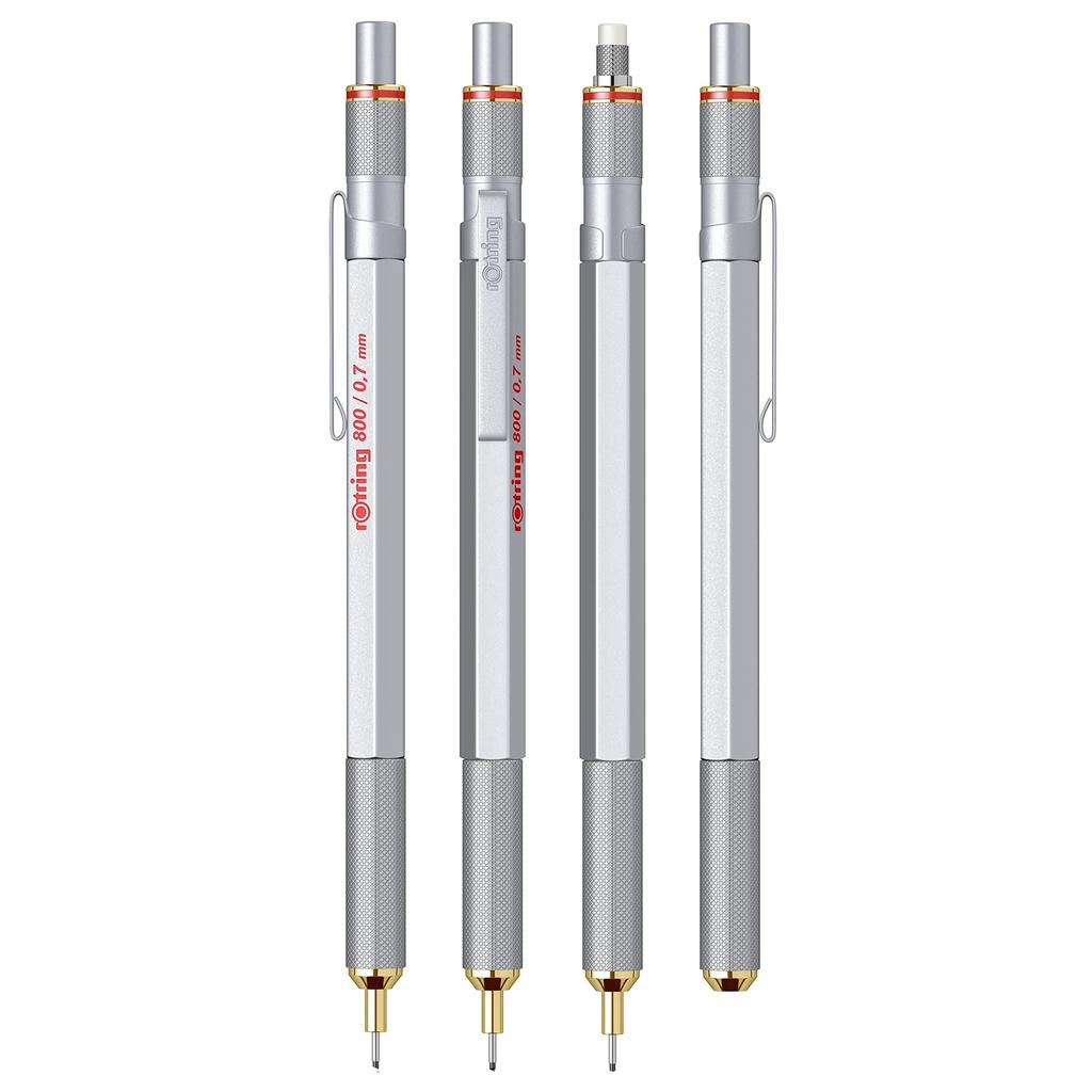 Rotring Mekanisk penna 800 Silver Officiellt importerad 0,7 mm (Produktkod 1904448)