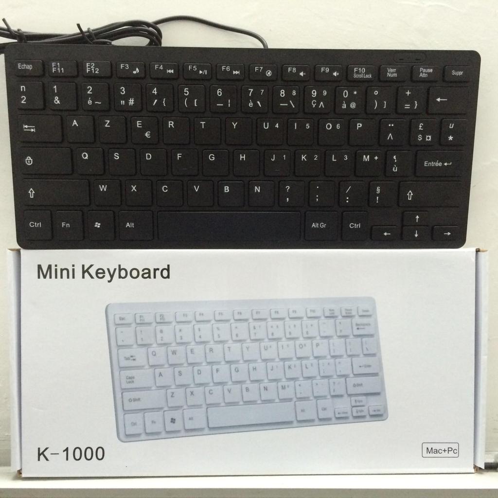 Neutral Ultra-thin Chocolate USB Laptop Keyboard - French/Russian Layout