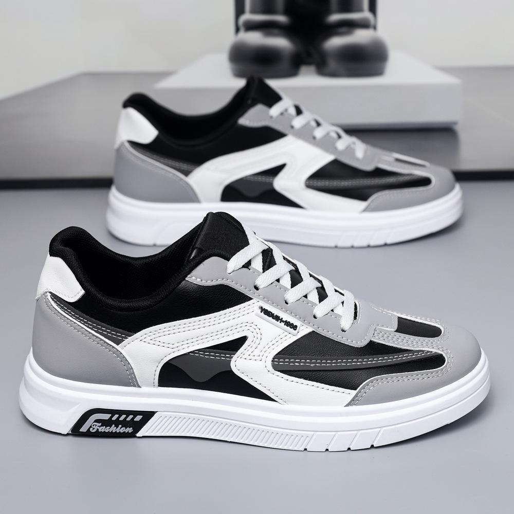 Men Flat Casual Board Shoes Students Outdoor Running Shoes Thick Bottom Non-slip Sneakers Trendy Comfort Walking Tenis Masculino