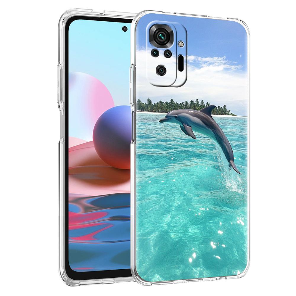 Phone Case For Xiaomi Redmi Note 15 14 5G 13 12 10 11 Pro Plus 4G 14C 13C 12C Soft TPU Cover Ocean Dolphin