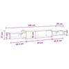Wall Mounted TV Cabinet Wall Bracket Black Oak