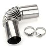 1/2PCS 25mm Elbow Air Diesel Parking Heater Exhaust Pipe Connector with Clamp for Webasto Diesel Boat Heater