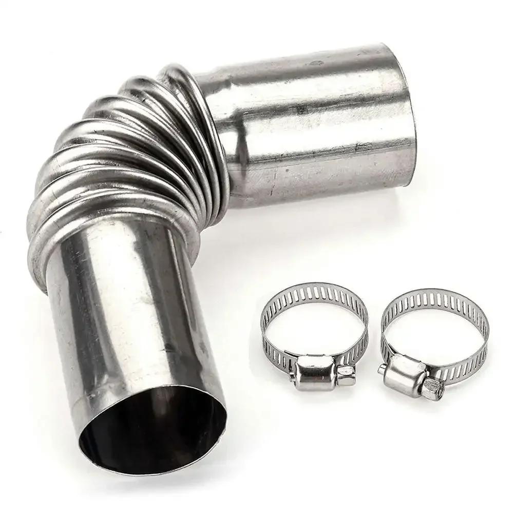 1/2PCS 25mm Elbow Air Diesel Parking Heater Exhaust Pipe Connector with Clamp for Webasto Diesel Boat Heater