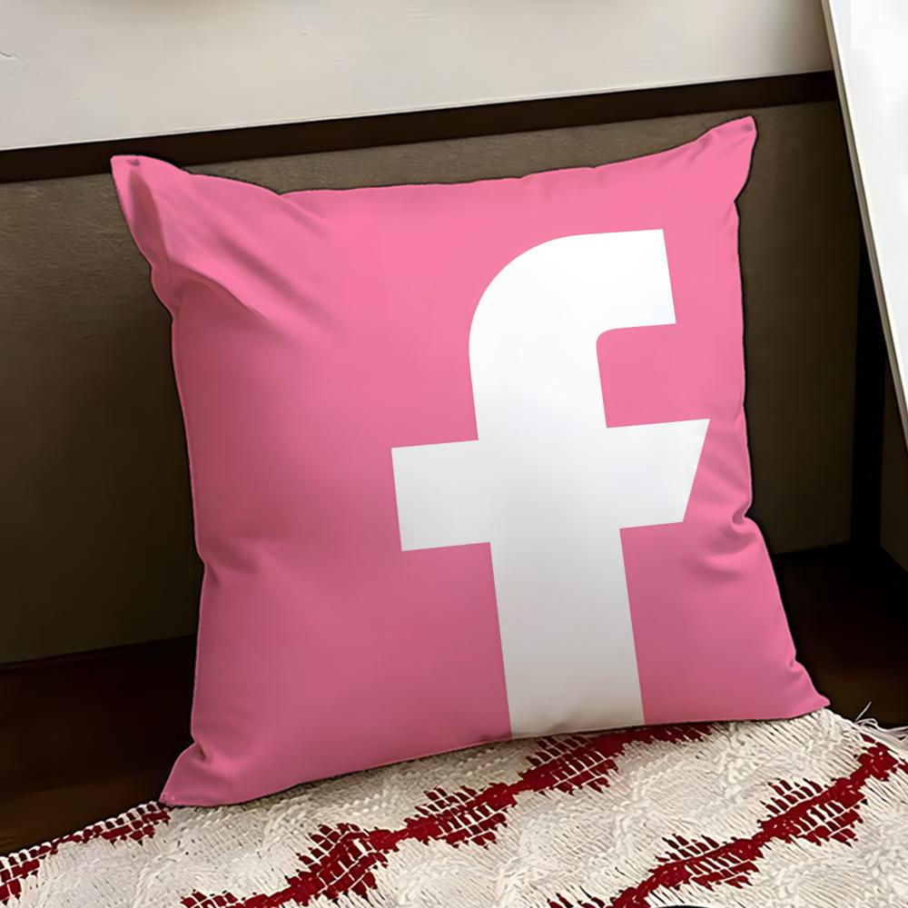 FfacebookK Cushion Cover Reversible Soft Durable Pillow Cover Home  Car MultiScene Use for Daily Comfort